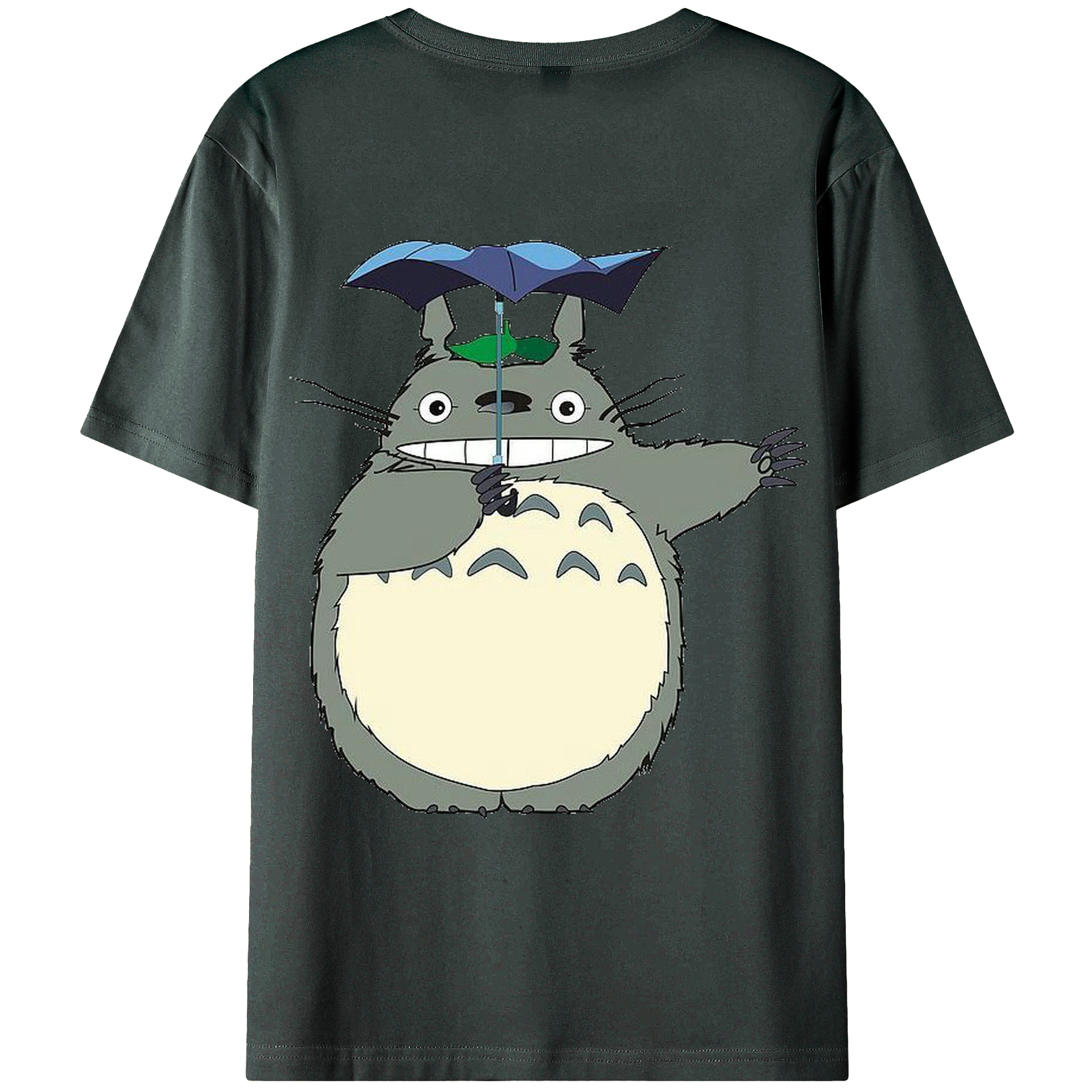 （画像用） となりのトトロ 草壁メイ 草壁サツキ My Neighbor Totoro Satsuki Kusakabe Mei Kusakabe 綿100％ メンズ半袖Tシャツ（バックプリント） 通気性